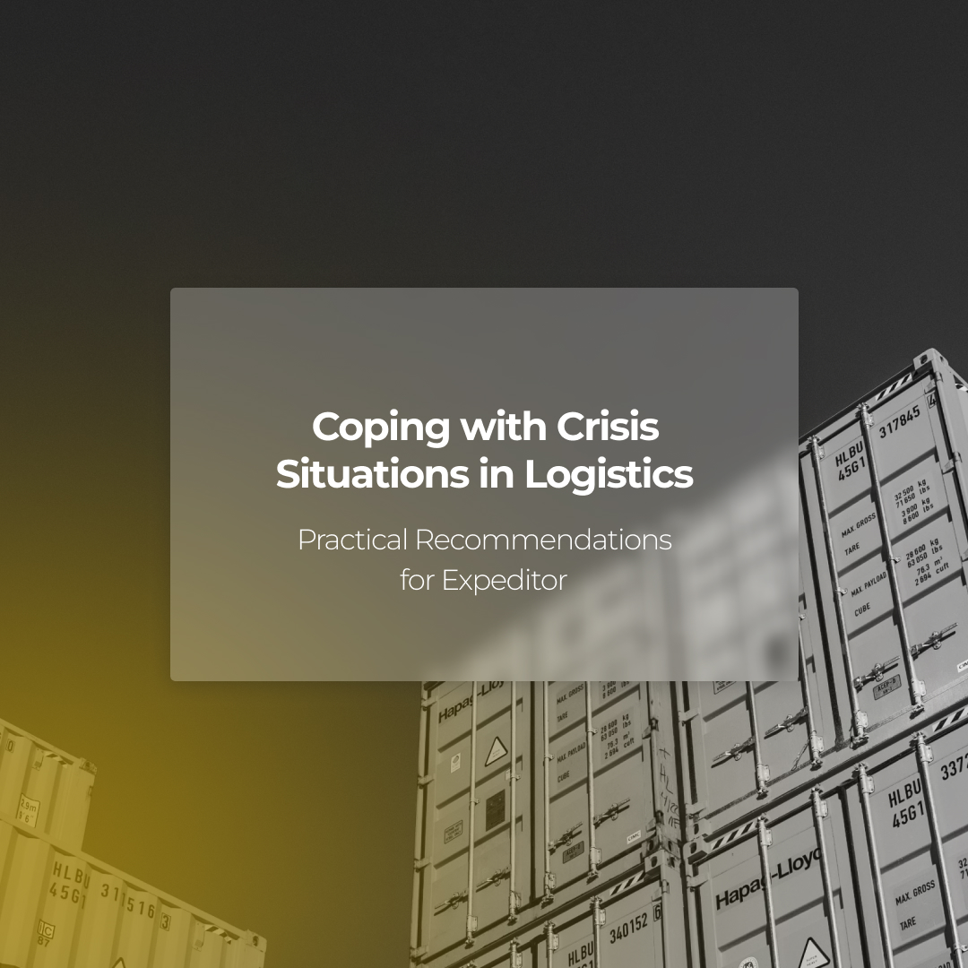 Coping with Crisis Situations in Logistics: Practical Recommendations for Expeditor